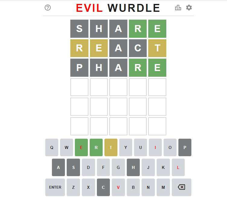 play Evil Wurdle game on website